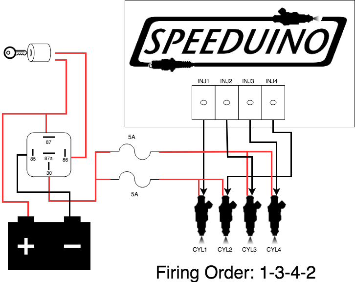 Injector wiring Speeduino Manual