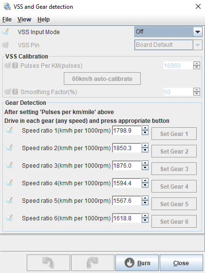 VSS Configuration dialog