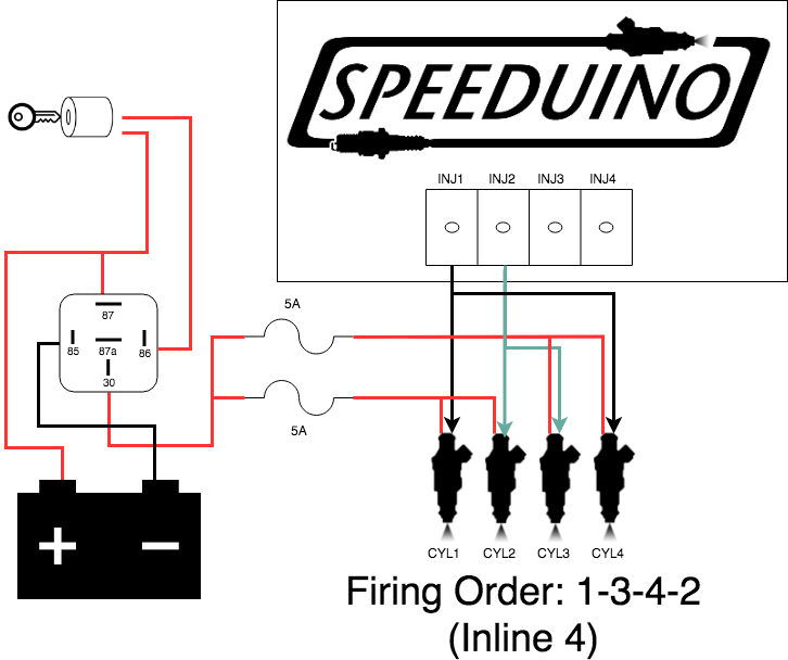 Injector wiring | Speeduino Manual Electronic Fuel Injector Diagram Speeduino Manual